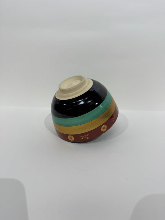 SBKTB51 京焼 色絵独楽文茶碗(箱付)
