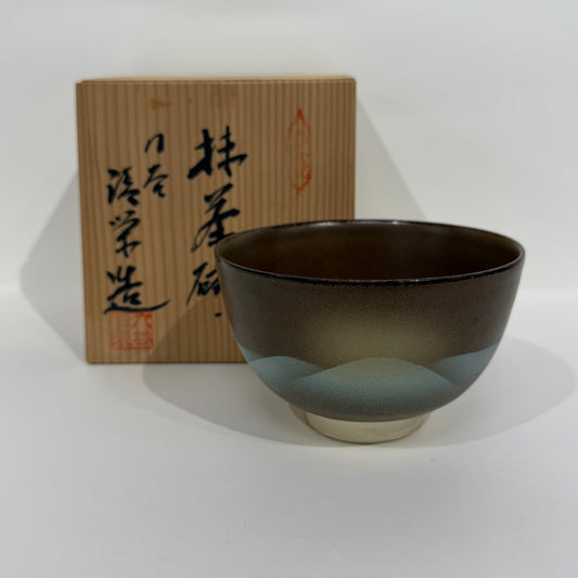 SBKTB48 九谷焼　清栄造　遠山茶碗（共箱）